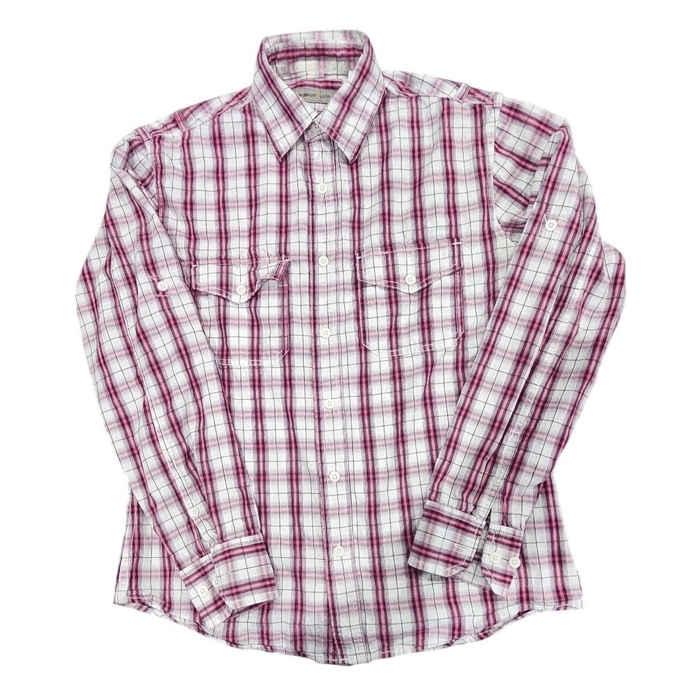 Paper Denim Cloth Mens Small Plaid Long Sleeve Button Down‎ Shirt. Very nice